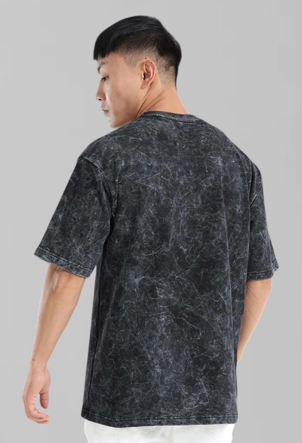 Image of R Y Traders Printed Men Round Neck Black T-Shirt