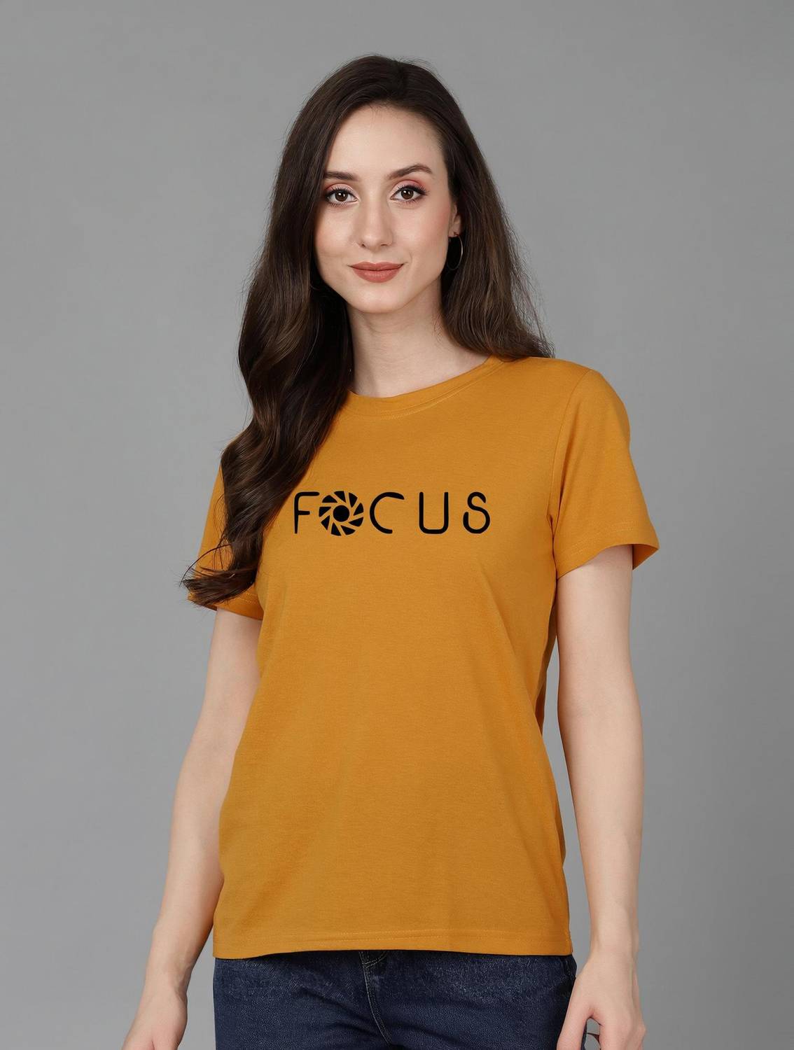 Adyavastram Typography Women Round Neck Black T-Shirt