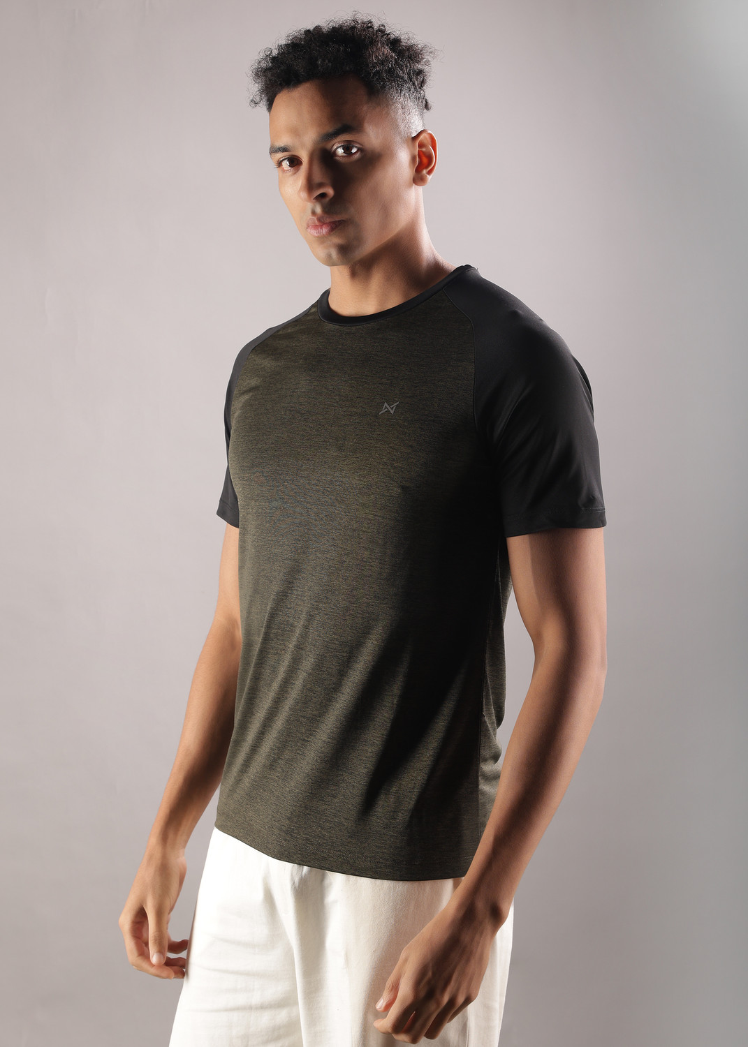 Image of Force NXT Solid Men Round Neck Multicolor T-Shirt