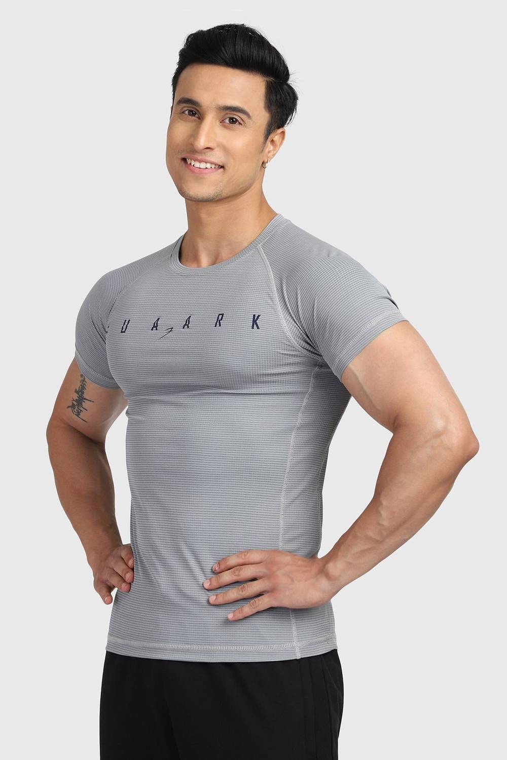 FuaarK Typography Men Grey T-Shirt - Image 3