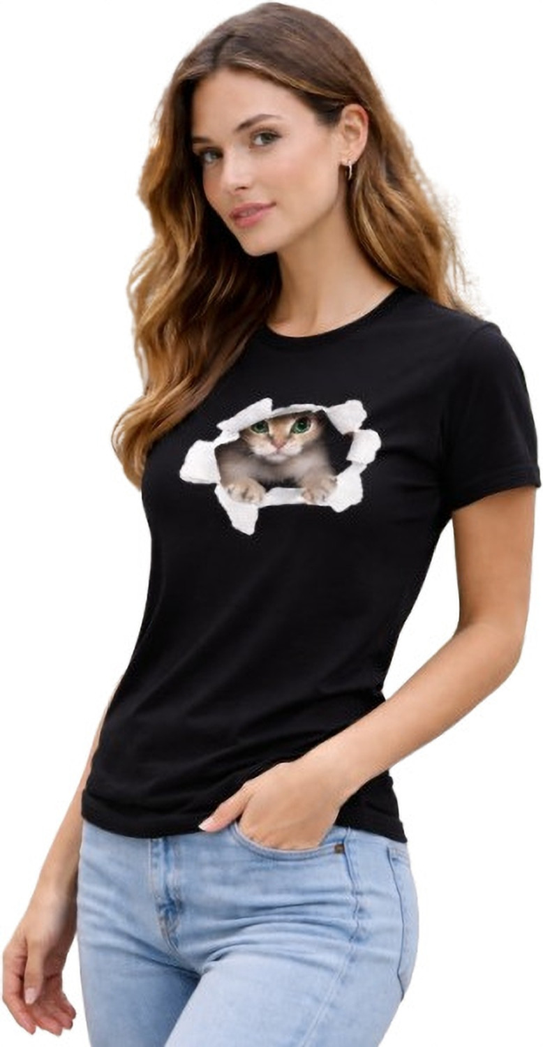 Image of ELBATROSS Graphic Print Men Round Neck Black T-Shirt