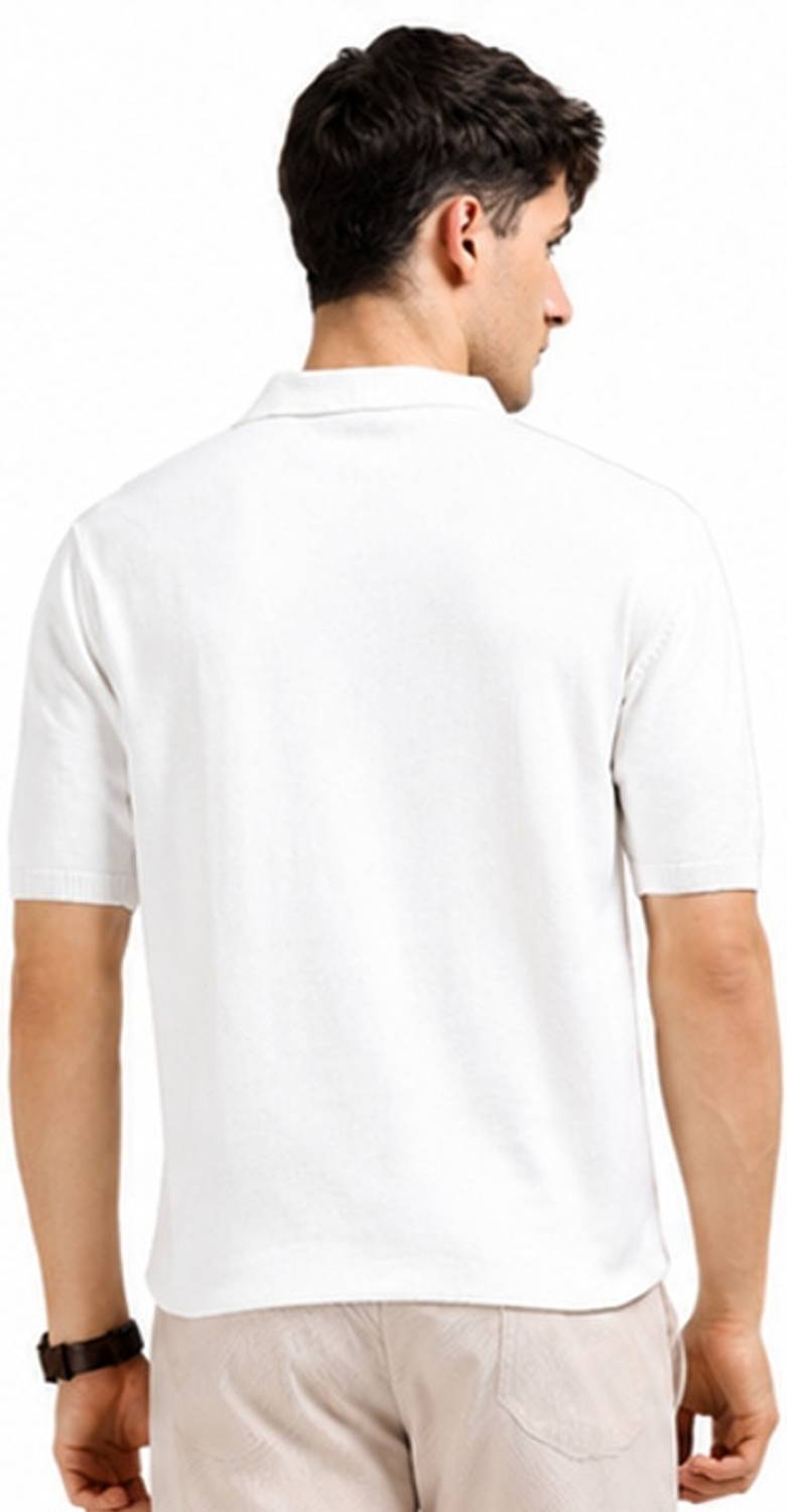 MOHICANS Multicolor Striped Polo Neck T-Shirt - Image 2