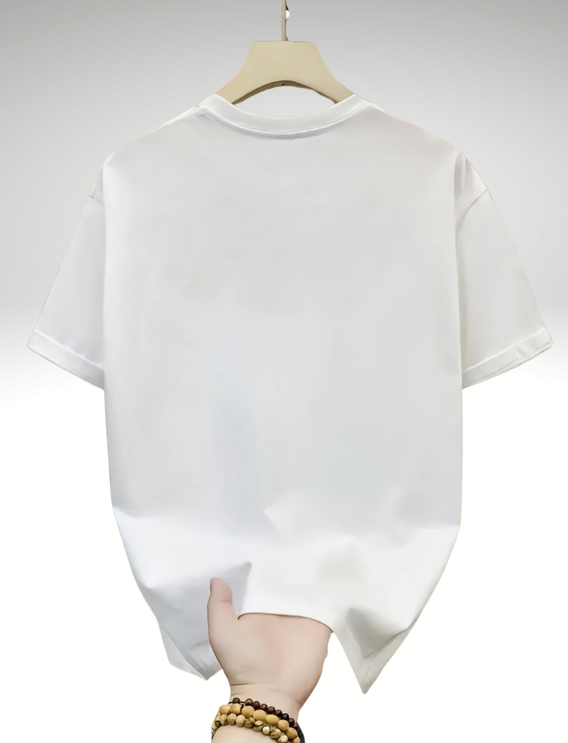 Image of CMS CLOTHING Printed Men Round Neck White T-Shirt