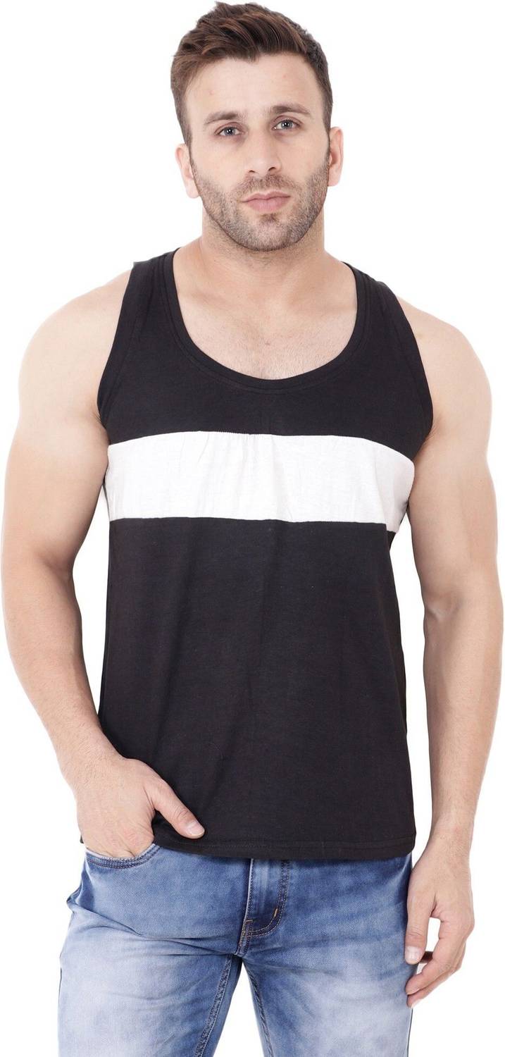 tfurnish Solid Men Scoop Neck Black T-Shirt