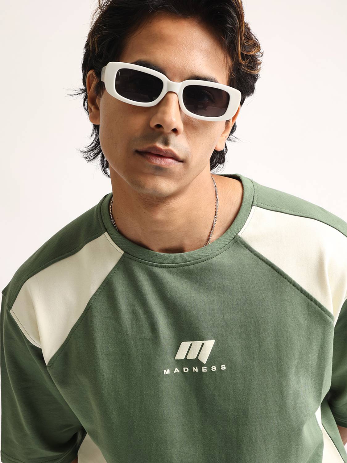 MANIAC Men Green Round Neck T-Shirt - Image 3