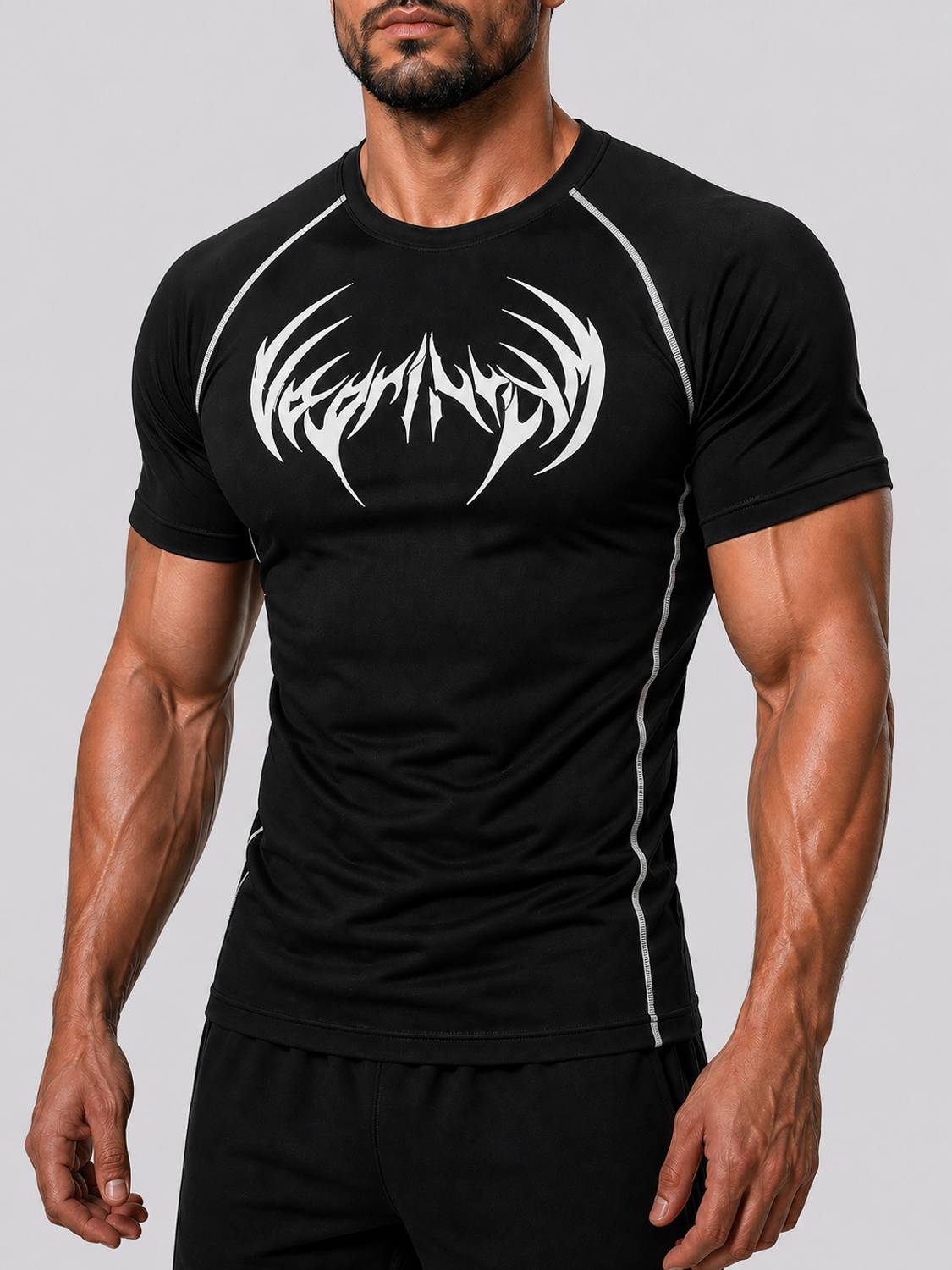 Gym Hound Graphic Print Men Black T-Shirt - Image 3