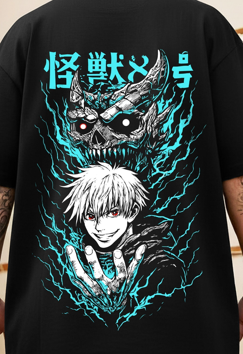 Image of TRIPR Printed Men Round Neck Black T-Shirt