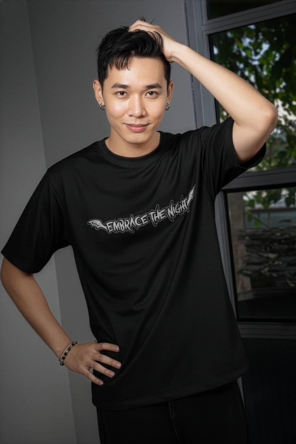 BLAKENTO Printed Men Round Neck Black T-Shirt