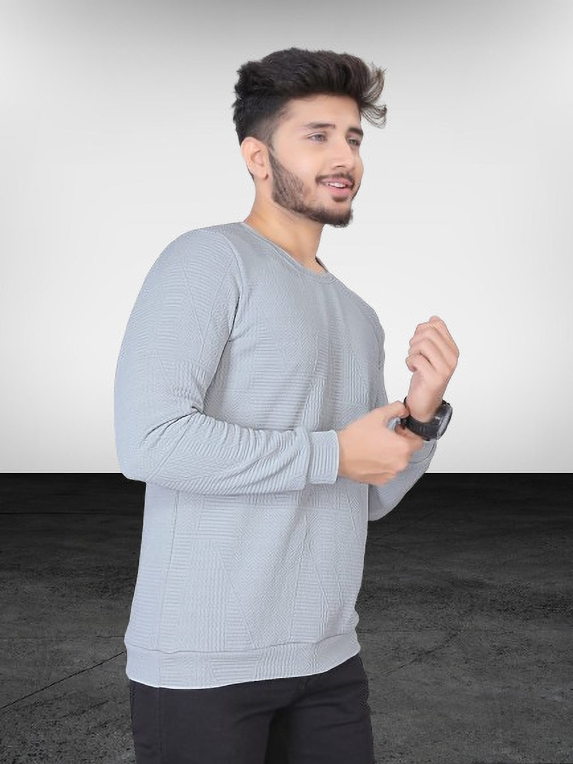 Image of Nortex Solid Men Round Neck Blue T-Shirt