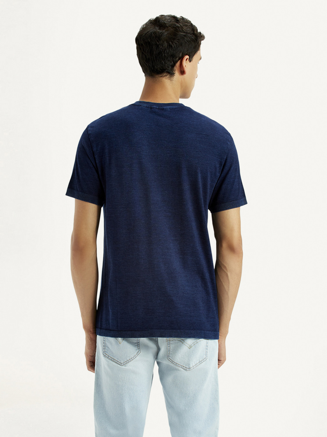 Image of LEVI'S Graphic Print Men Crew Neck Dark Blue T-Shirt