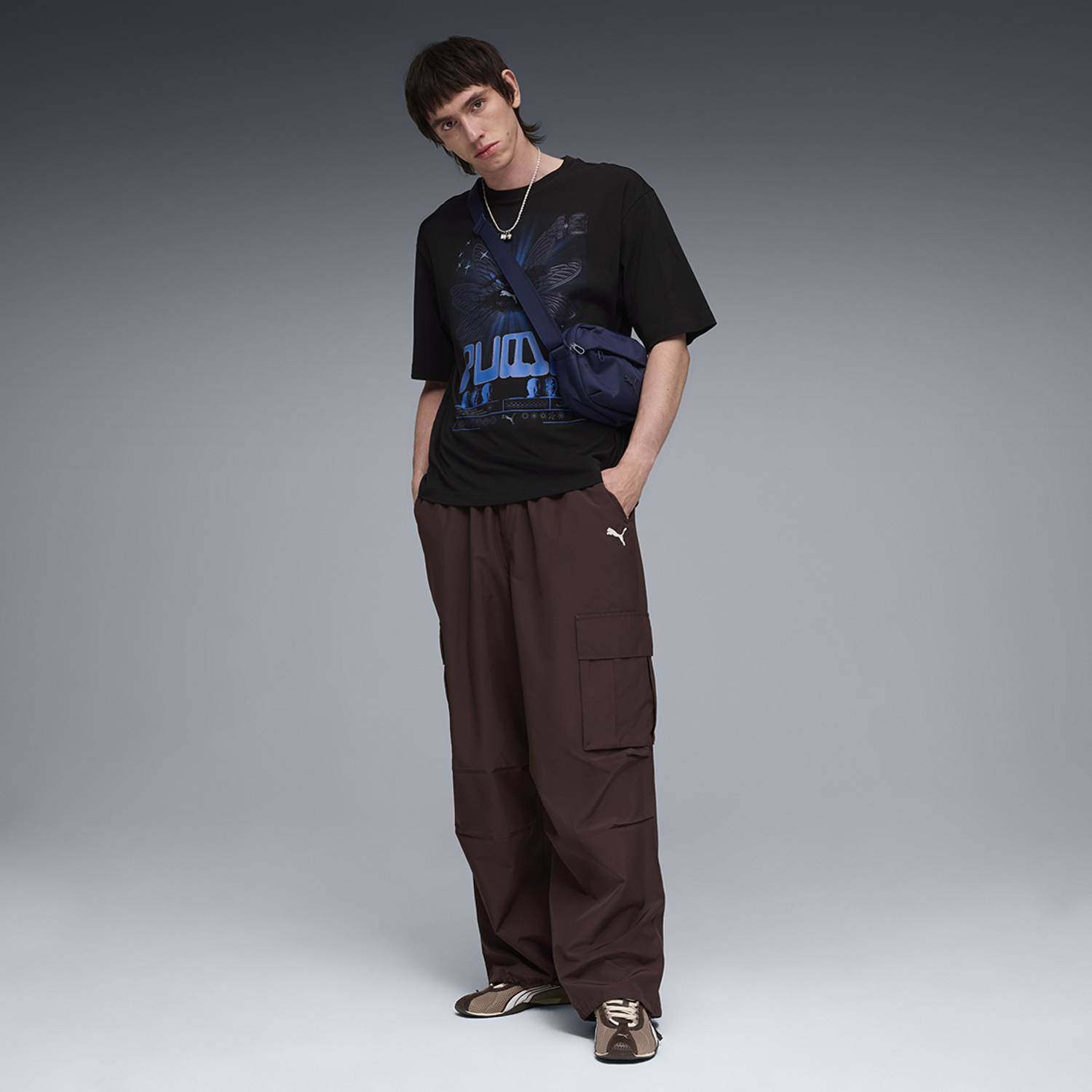 PUMA Men Black Crew Neck T-Shirt - Image 3