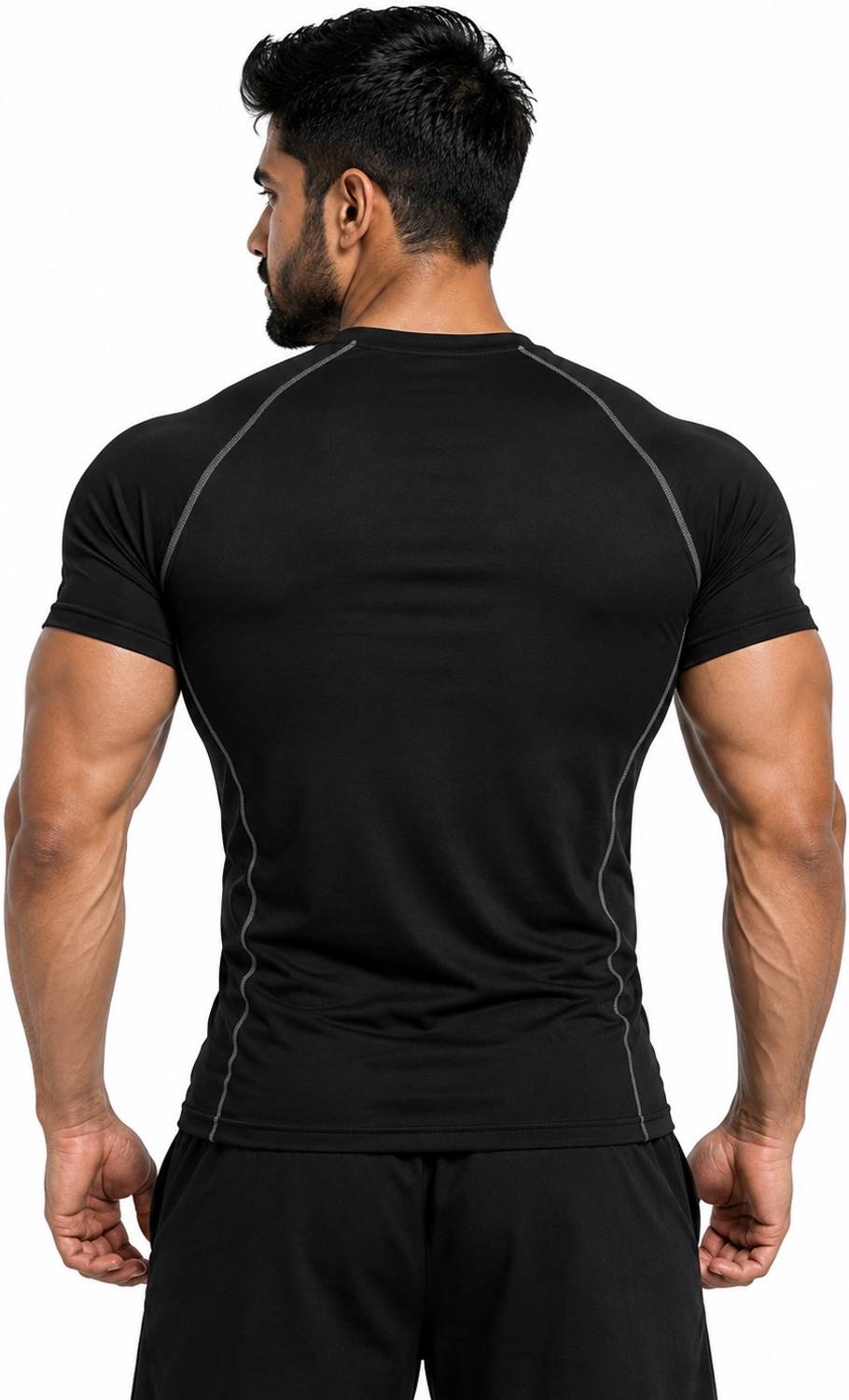 BULLAR Men Black Crew Neck T-Shirt - Image 2