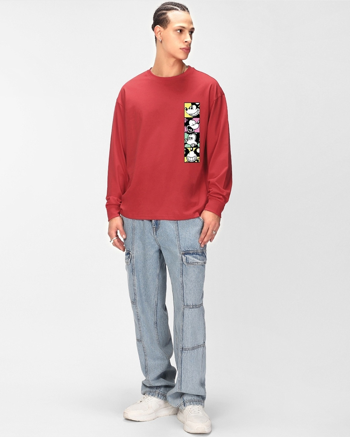 Image of BEWAKOOF Graphic Print Men Round Neck Red T-Shirt