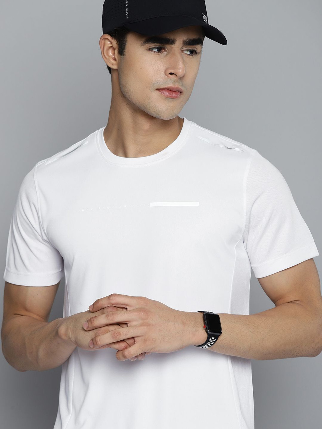 HRX by Hrithik Roshan Printed Men Round Neck White T-Shirt
