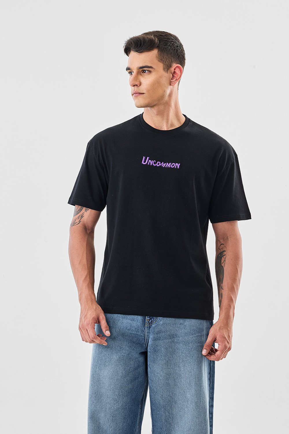 Image of Snitch Graphic Print Men Crew Neck Black T-Shirt