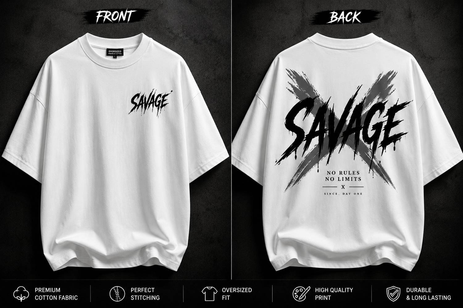 SUKRAM Men White Round Neck Printed T-Shirt - Image 1