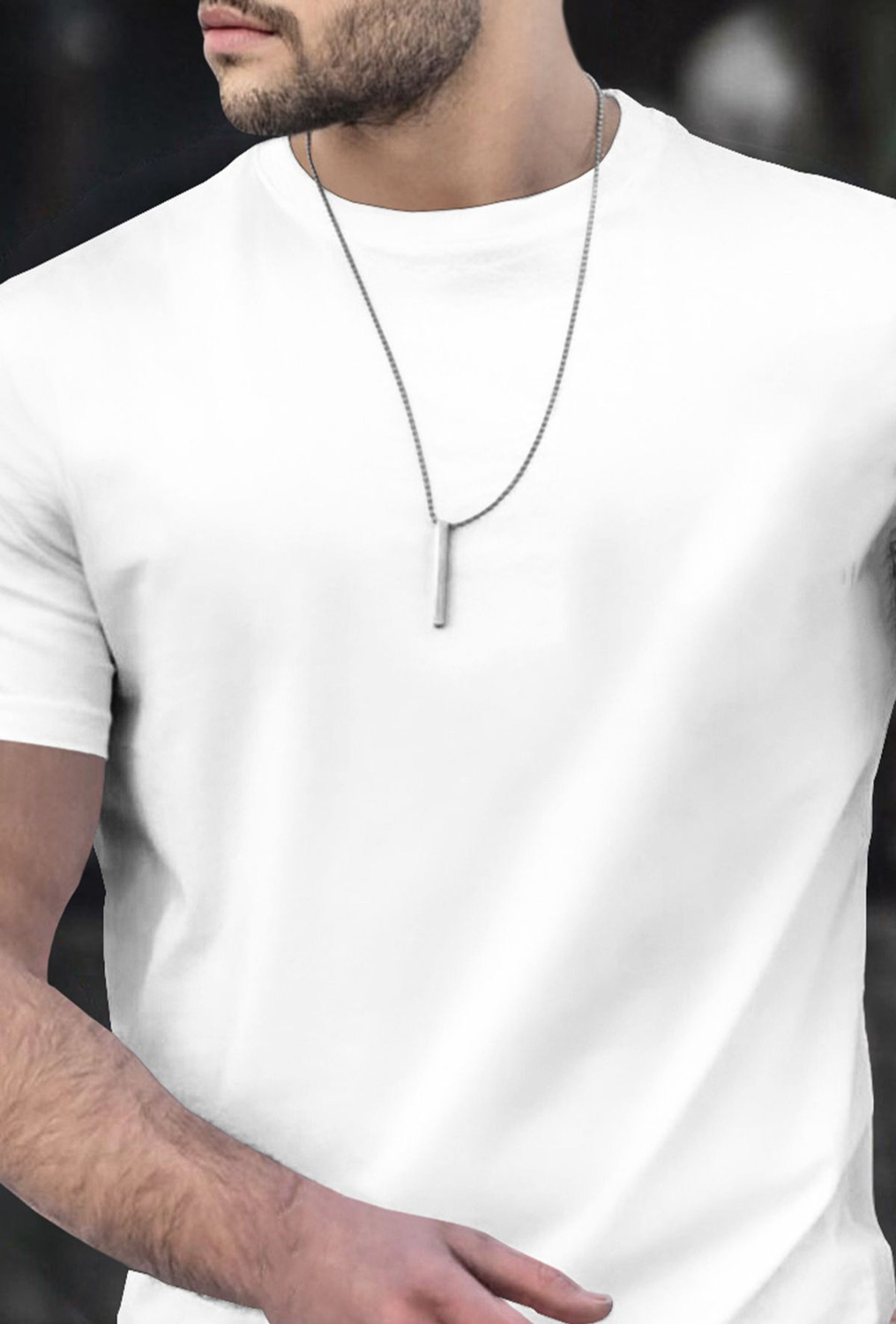 Image of TRIPR Solid Men White T-Shirt