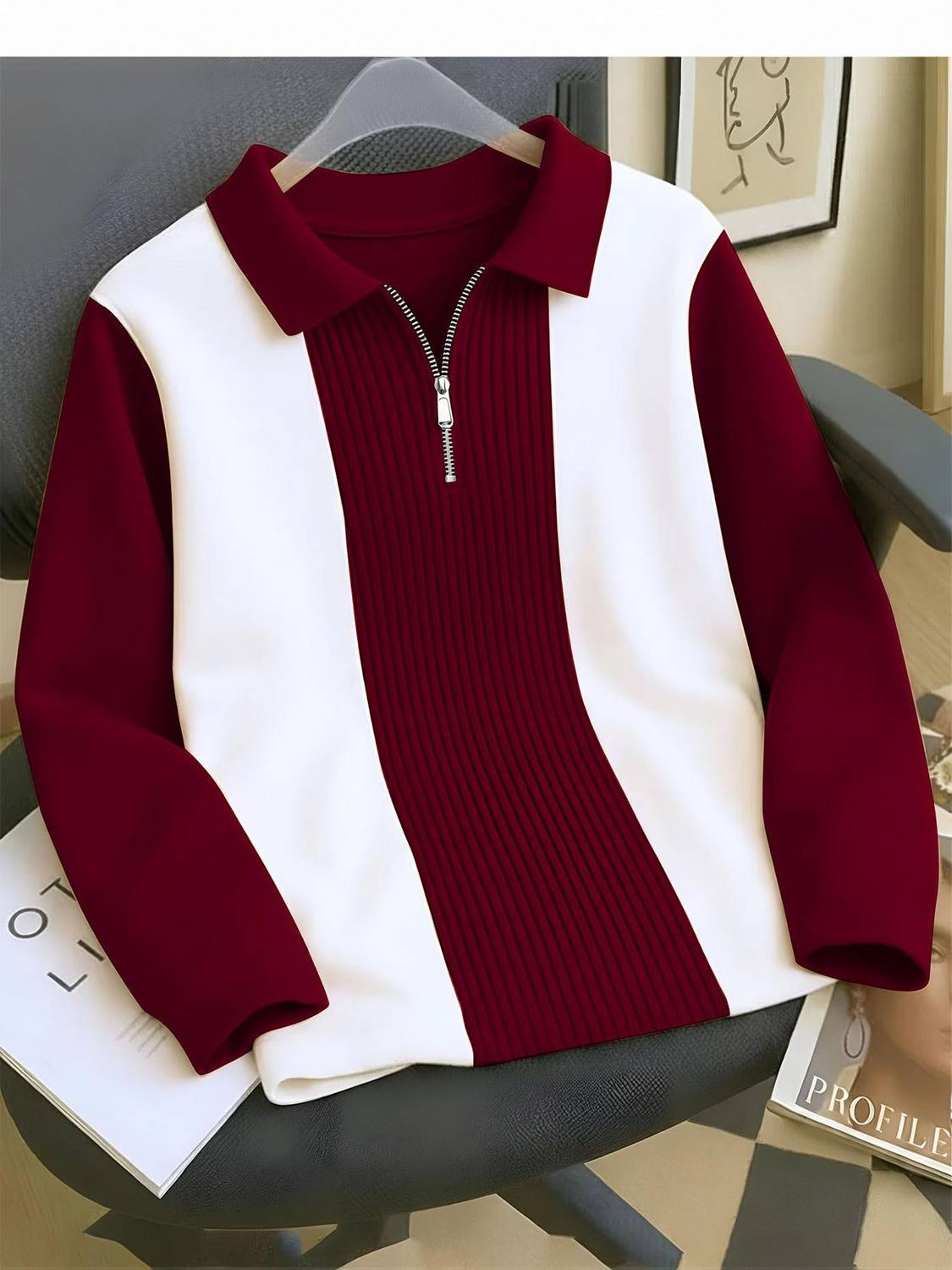AUSK Full Sleeve Striped Men Sweatshirt