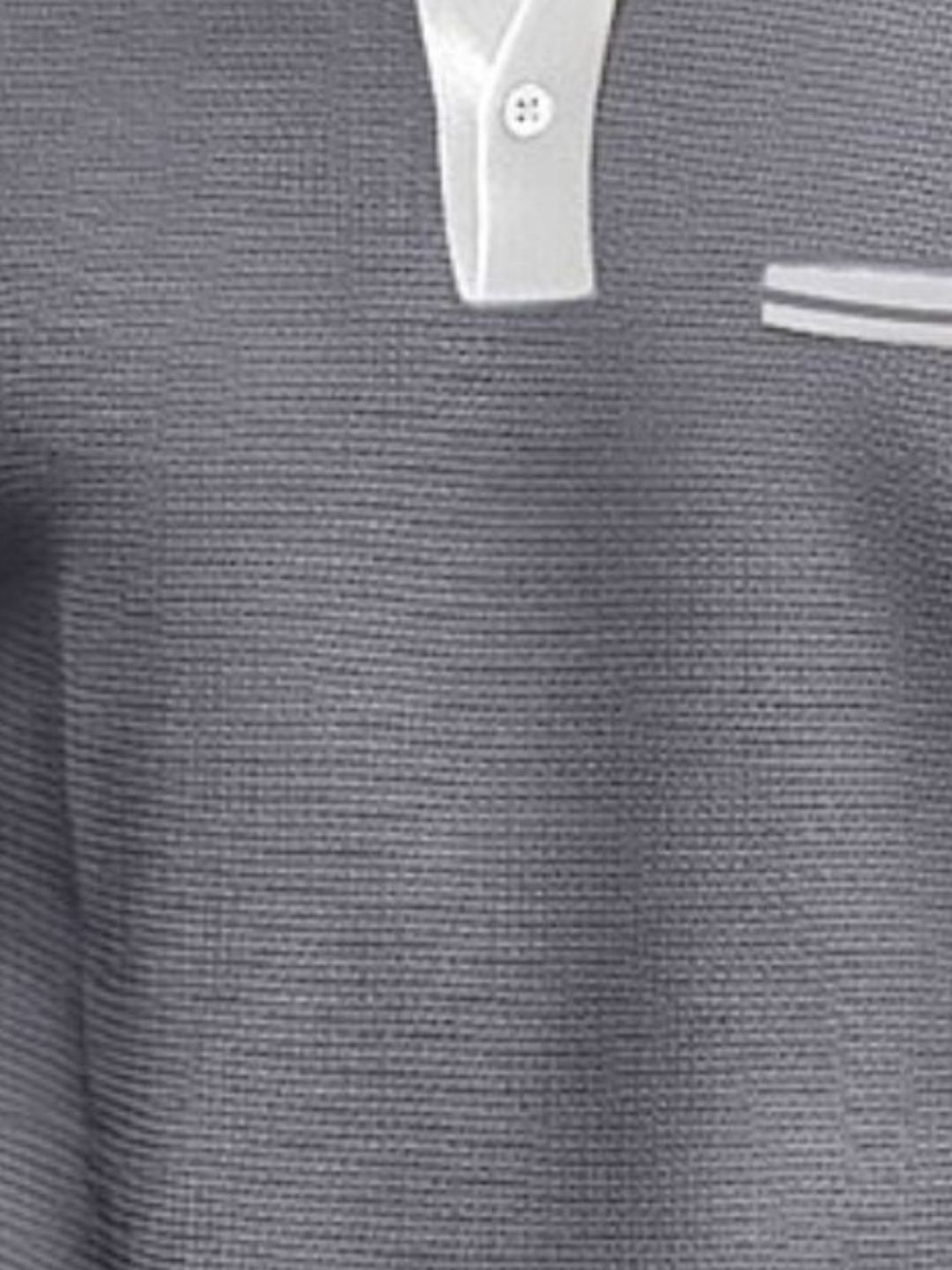 Image of KRSTITCH Self Design Men Polo Neck Grey T-Shirt