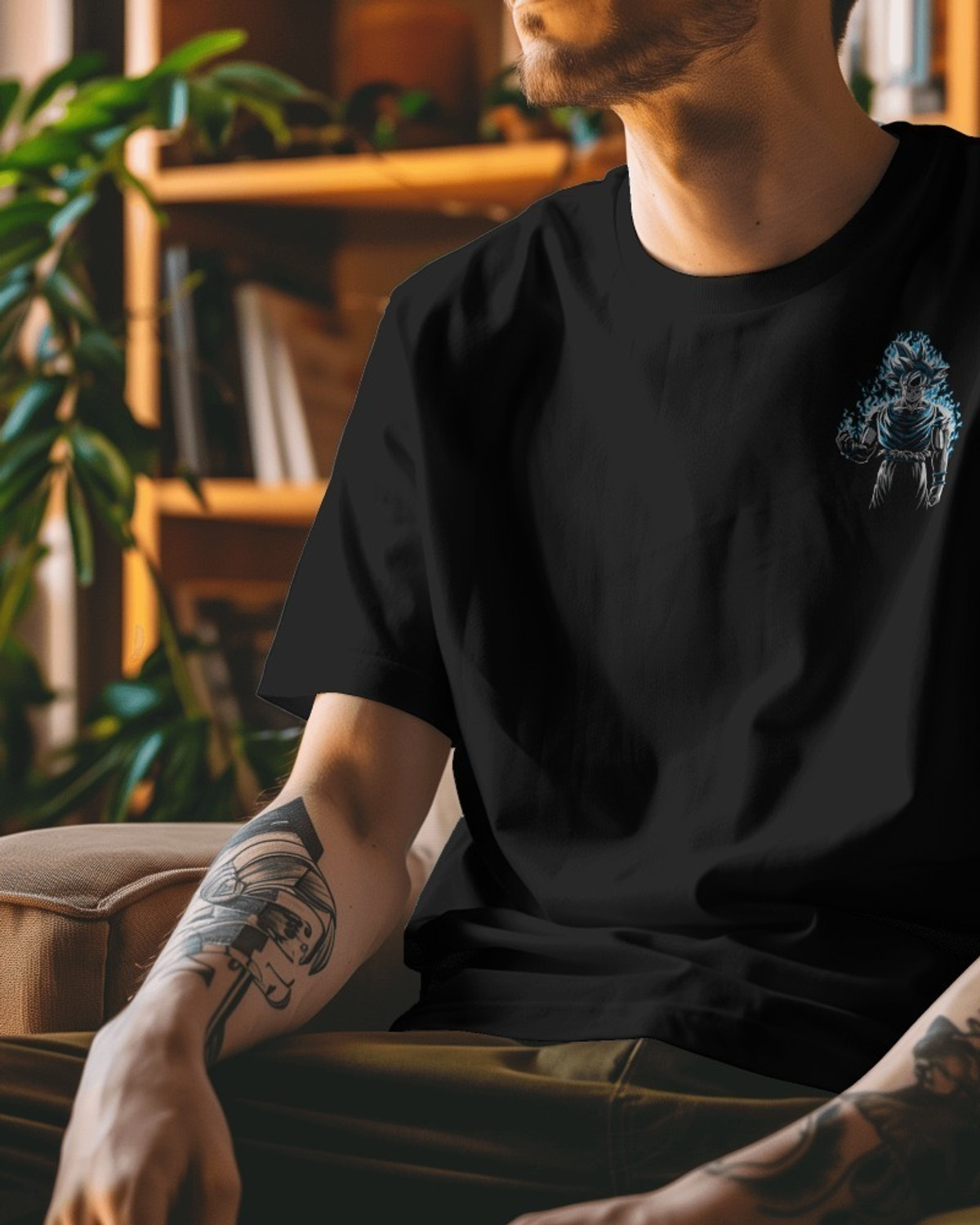 Image of ROCKY FAB Printed Men Round Neck Black T-Shirt