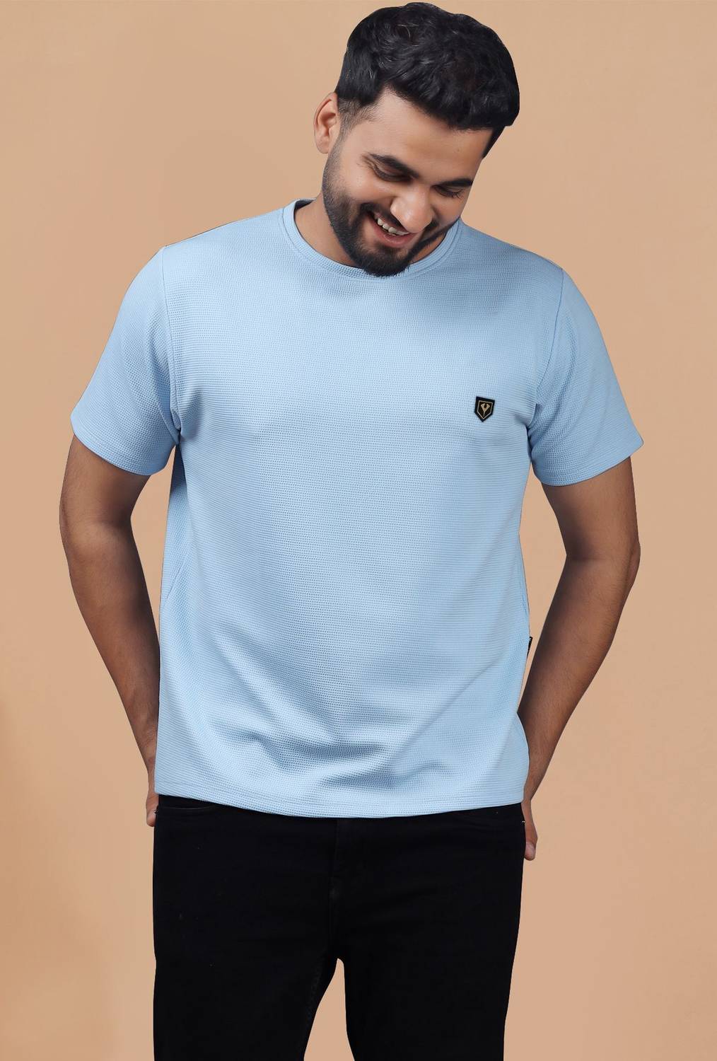 Yazole Men Black, Light Blue T-Shirt Pack of 2 - Image 4