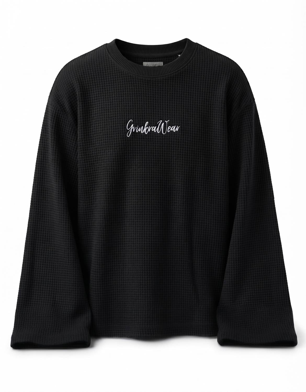 GRINKRAWEAR Typography Men Black T-Shirt - Image 1