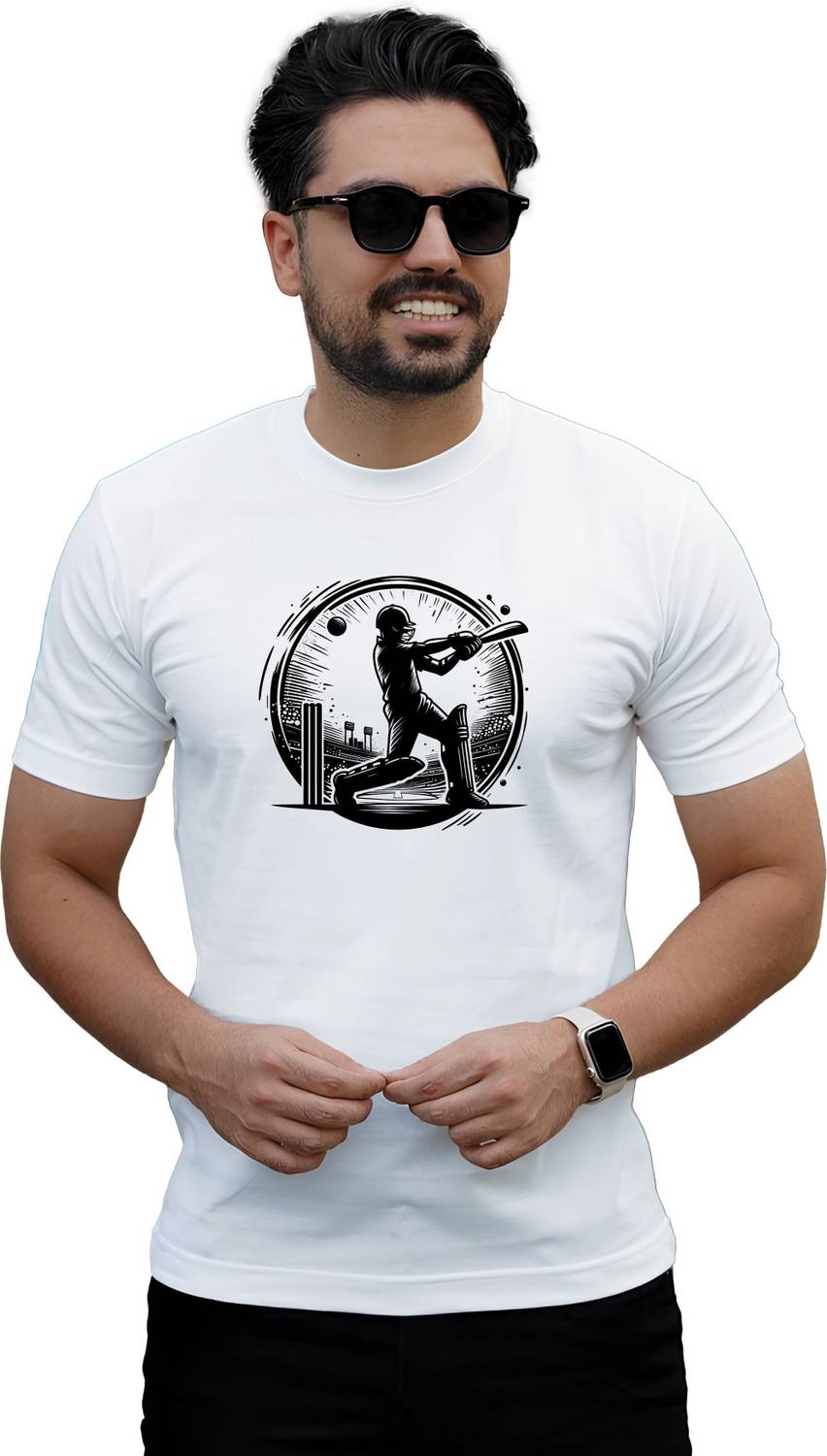 Binayak Graphic Print Men Round Neck White T-Shirt