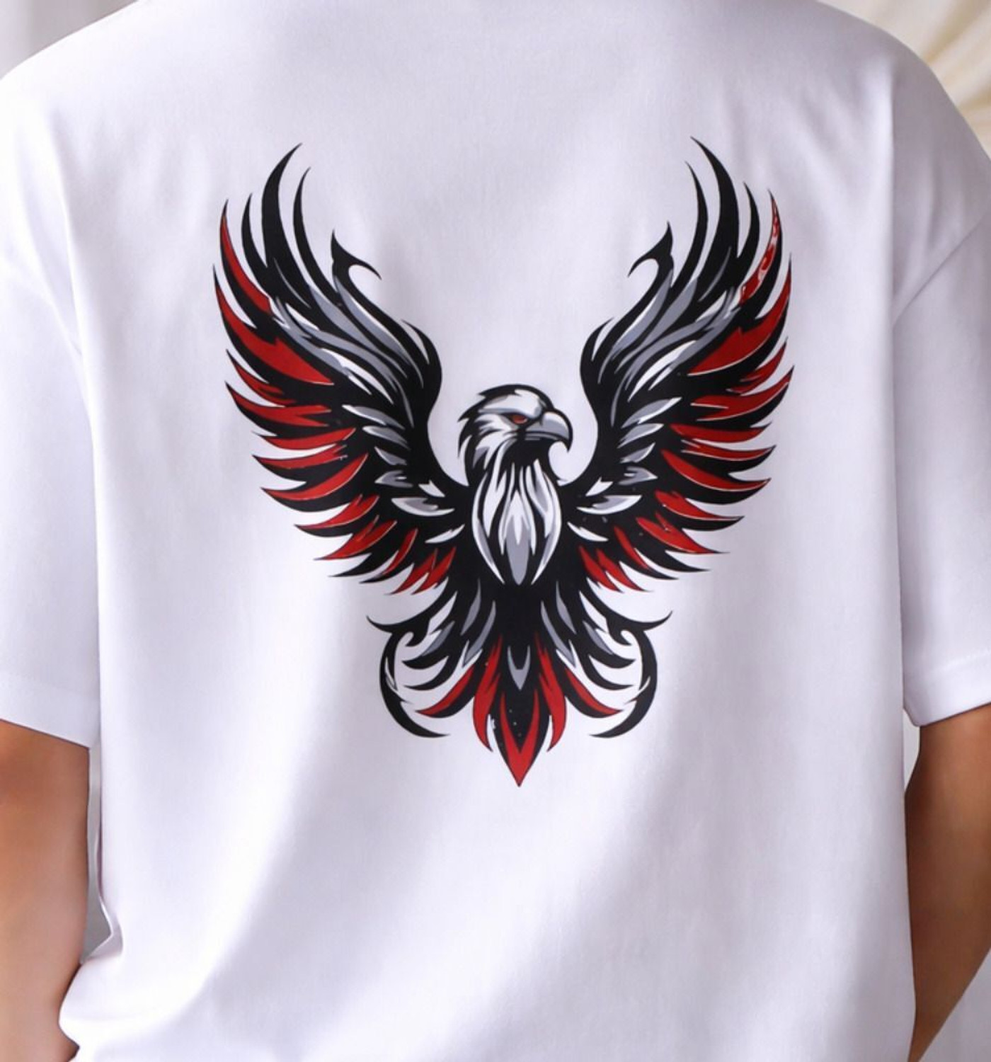 Image of PATOIS Printed Men Round Neck White T-Shirt