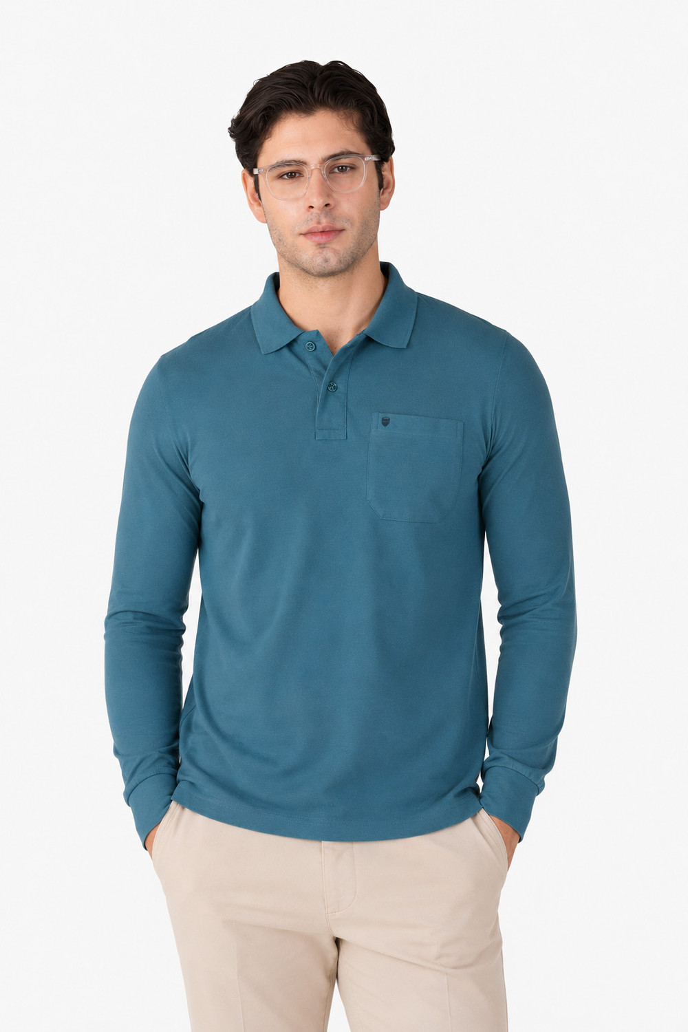 Image of PRORIDERS Solid Men Polo Neck Green T-Shirt