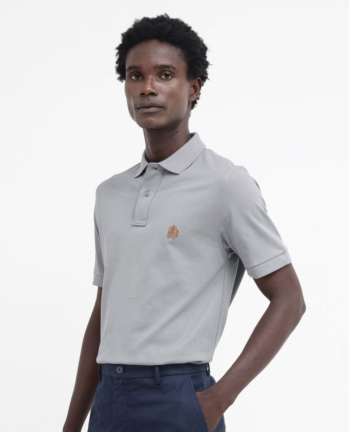 Image of RARE RABBIT Solid Men Polo Neck Grey T-Shirt