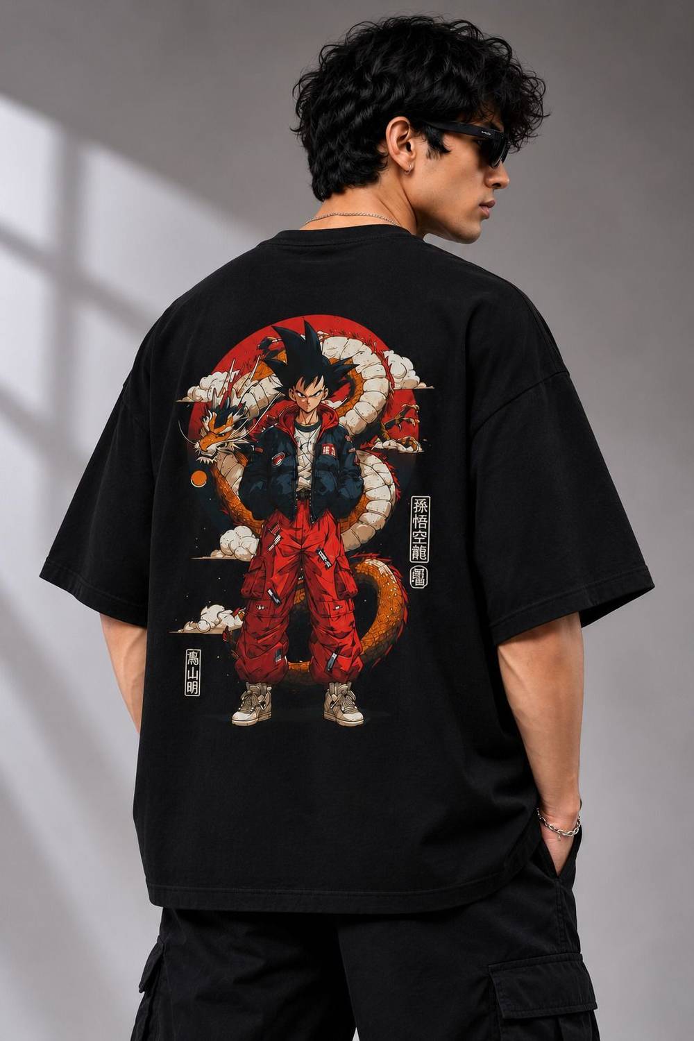 Garmentch Printed Black Men Round Neck T-Shirt - Image 3