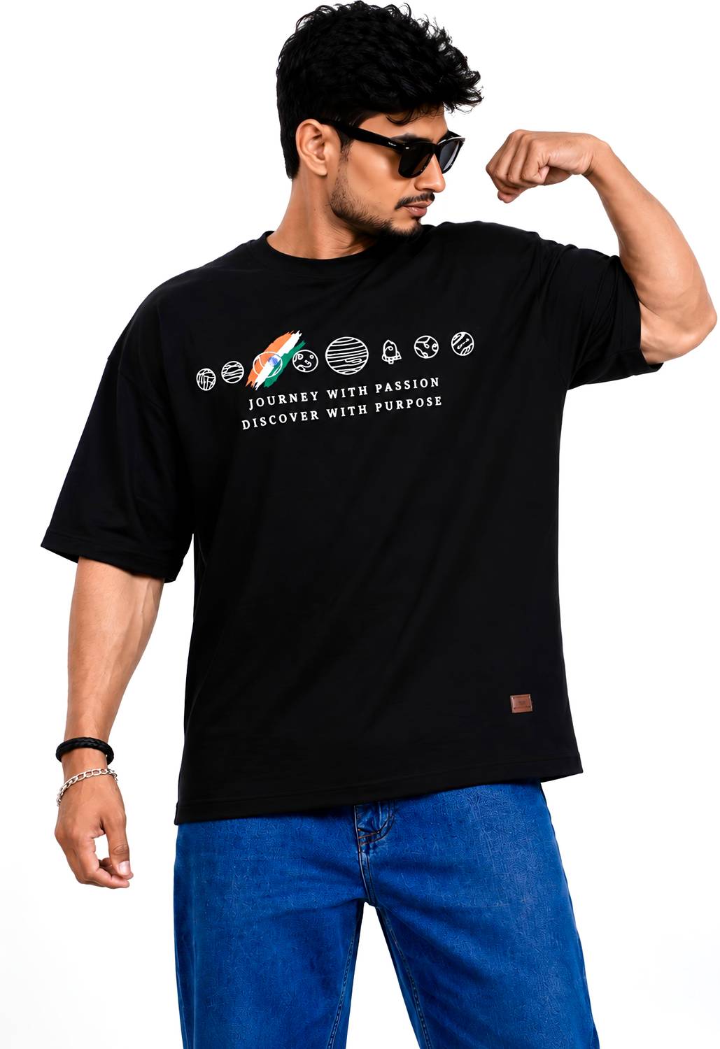 BEARION THE INDIAN BEAR Black T-Shirt - Image 2