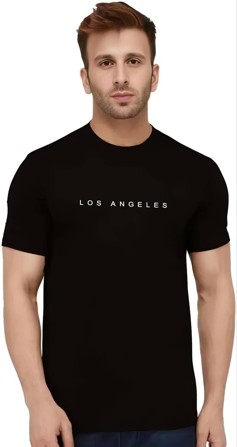BS trendy collecton Typography, Sporty Men Round Neck Reversible Black T-Shirt