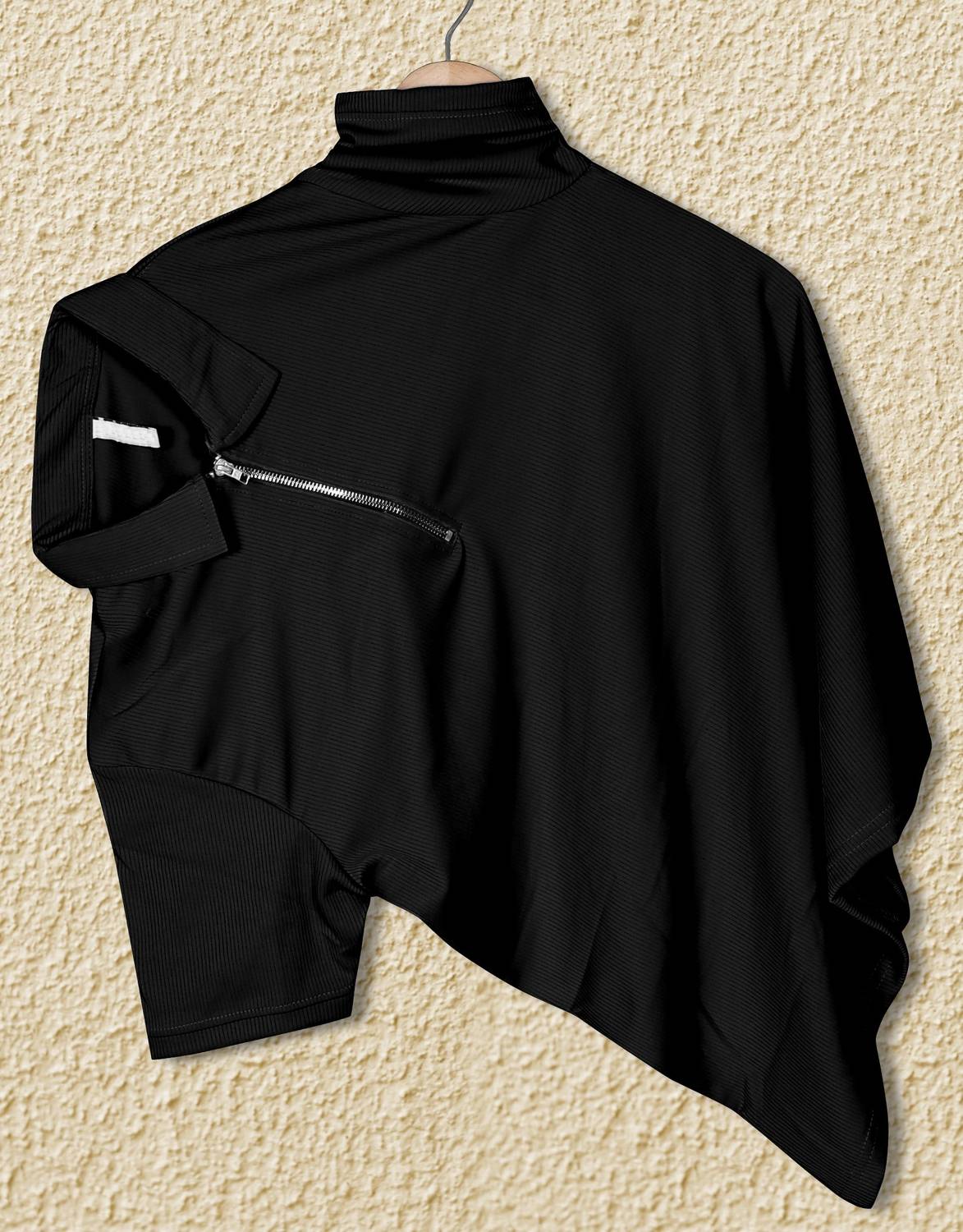 METRONAUT Solid Men Polo Neck Polycotton Black T-Shirt
