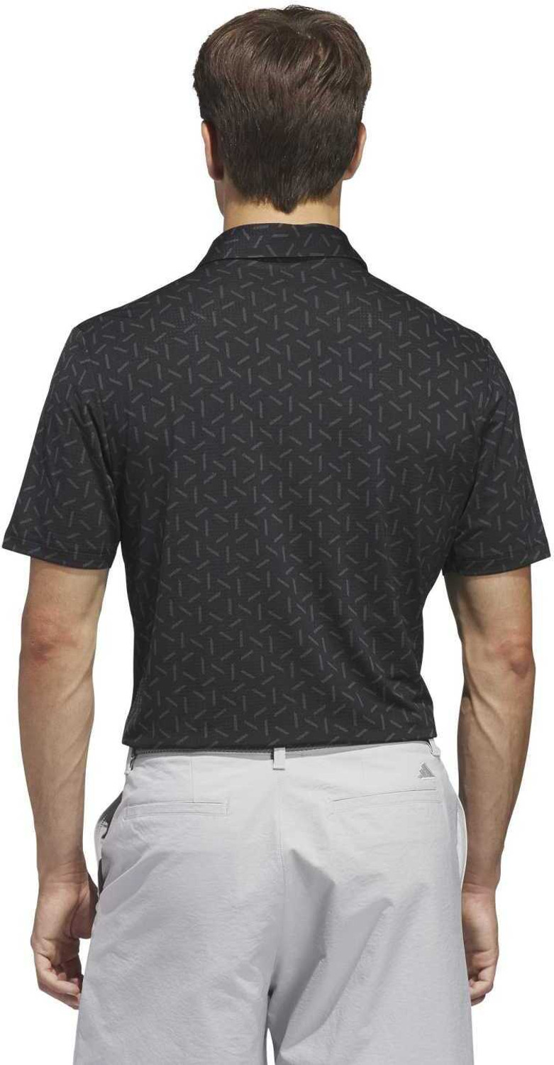 Image of ADIDAS Printed Men Polo Neck Black T-Shirt