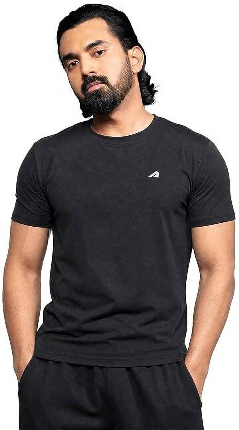 BOLDFIT Men Black Round Neck T-Shirt - Image 1