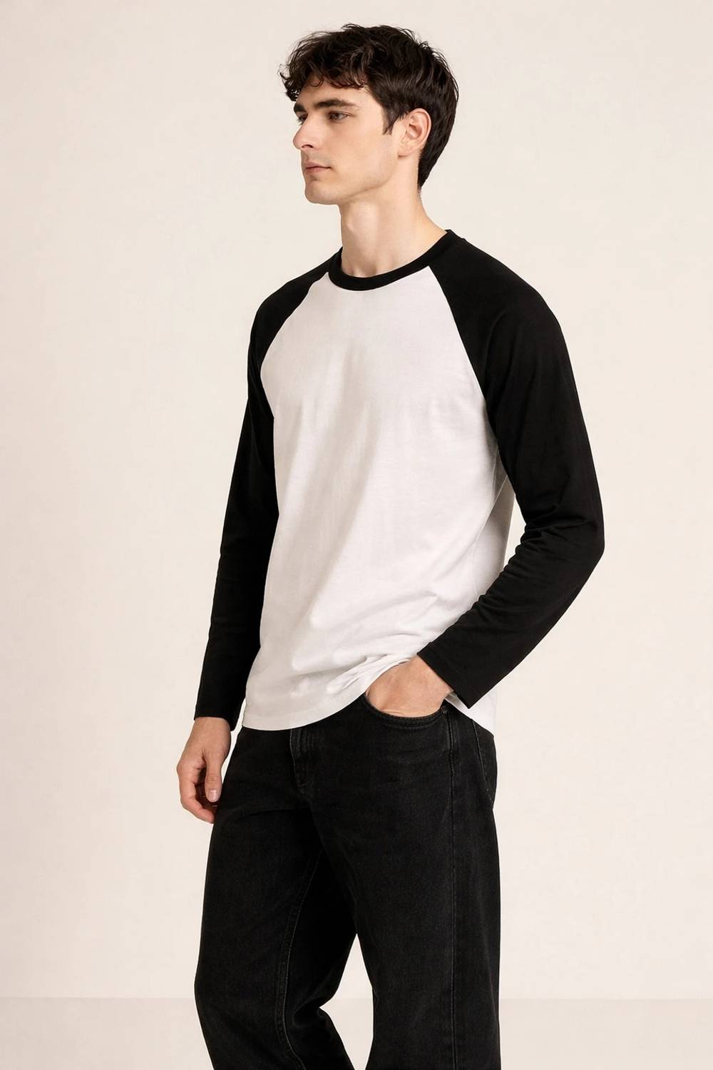 MK Digital Men Round Neck Beige T-Shirt - Image 4