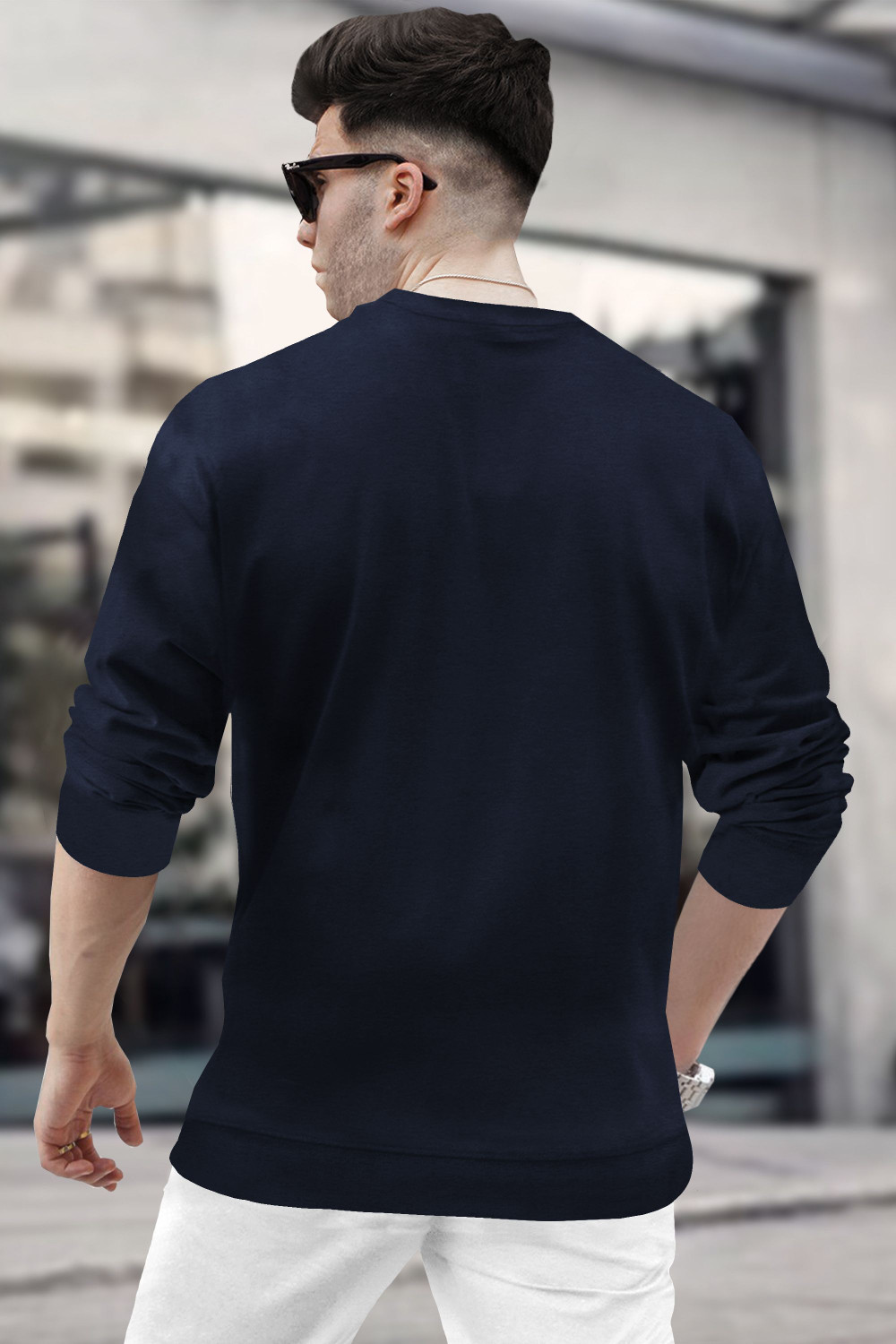 Image of BLIVE Solid Men Round Neck Navy Blue, Maroon T-Shirt