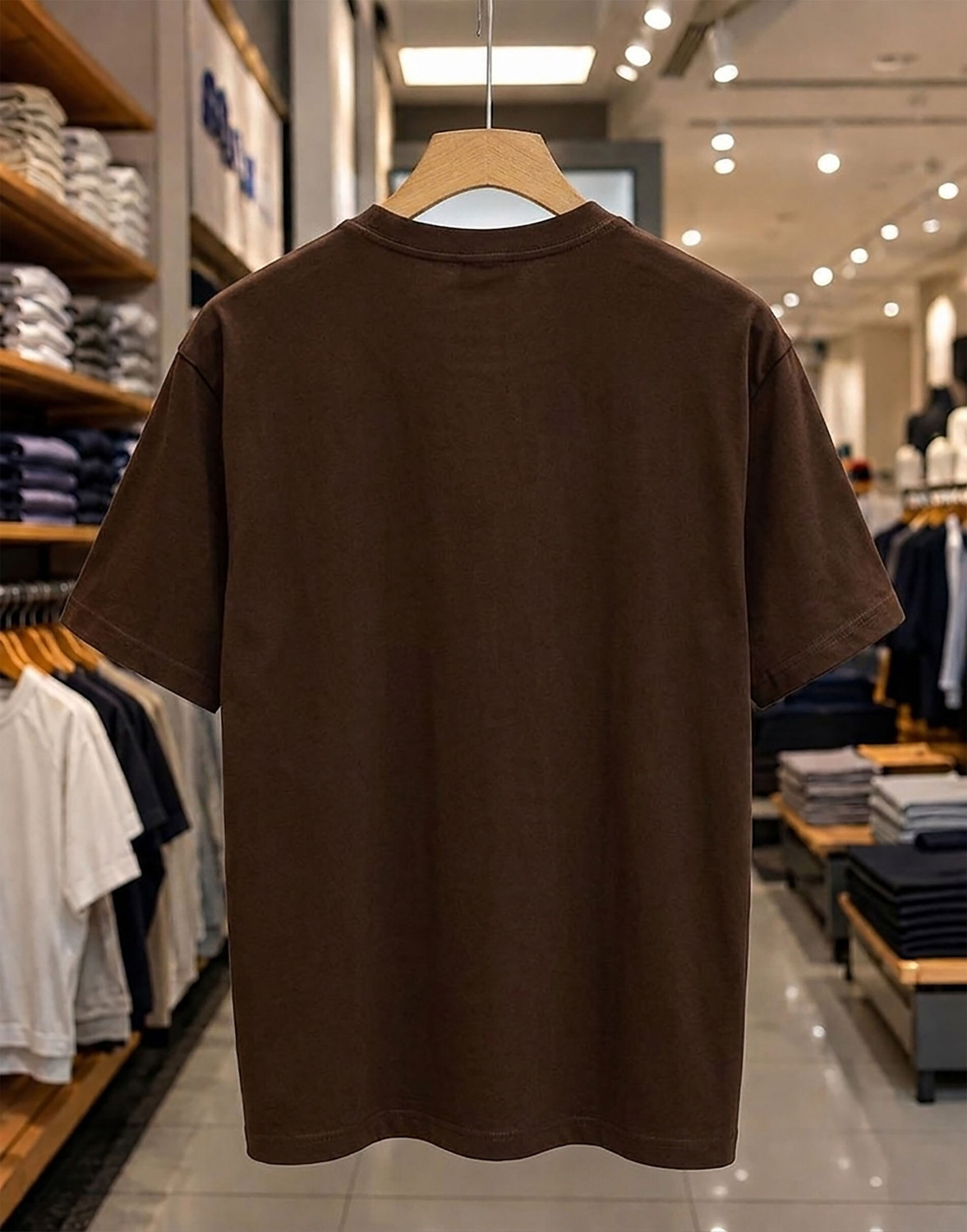 Image of Magneto Printed Men Round Neck Brown T-Shirt