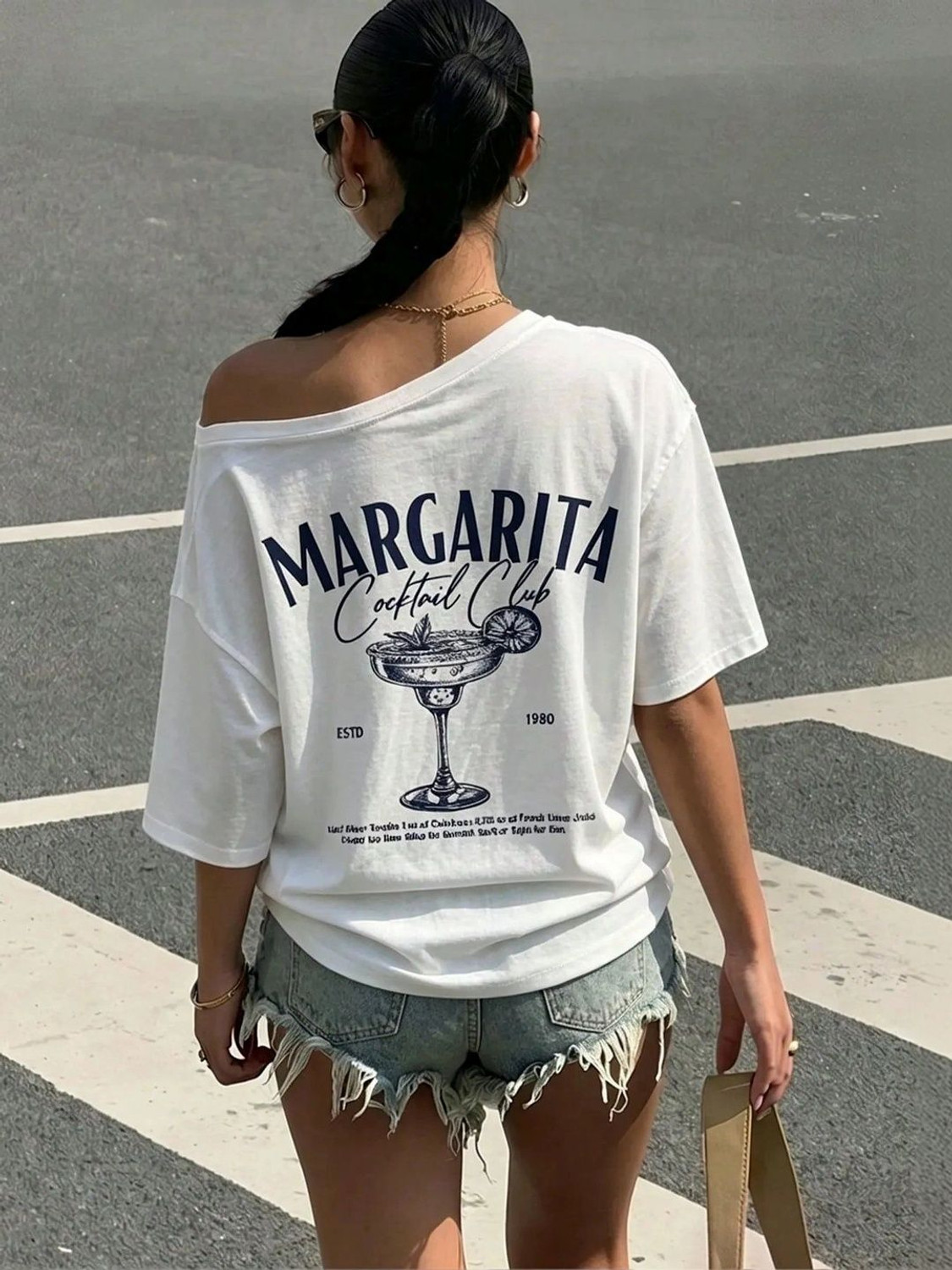Image of Calm Down Printed Women Round Neck White T-Shirt