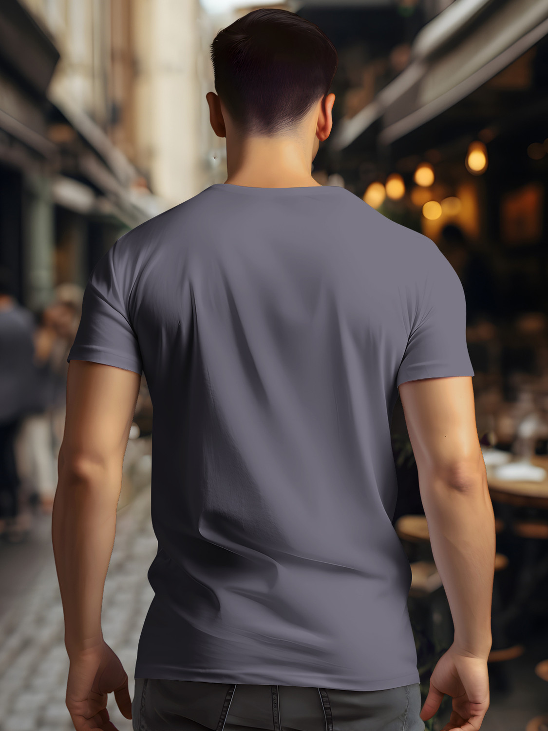 Image of Bullmer Printed Men Round Neck Multicolor T-Shirt