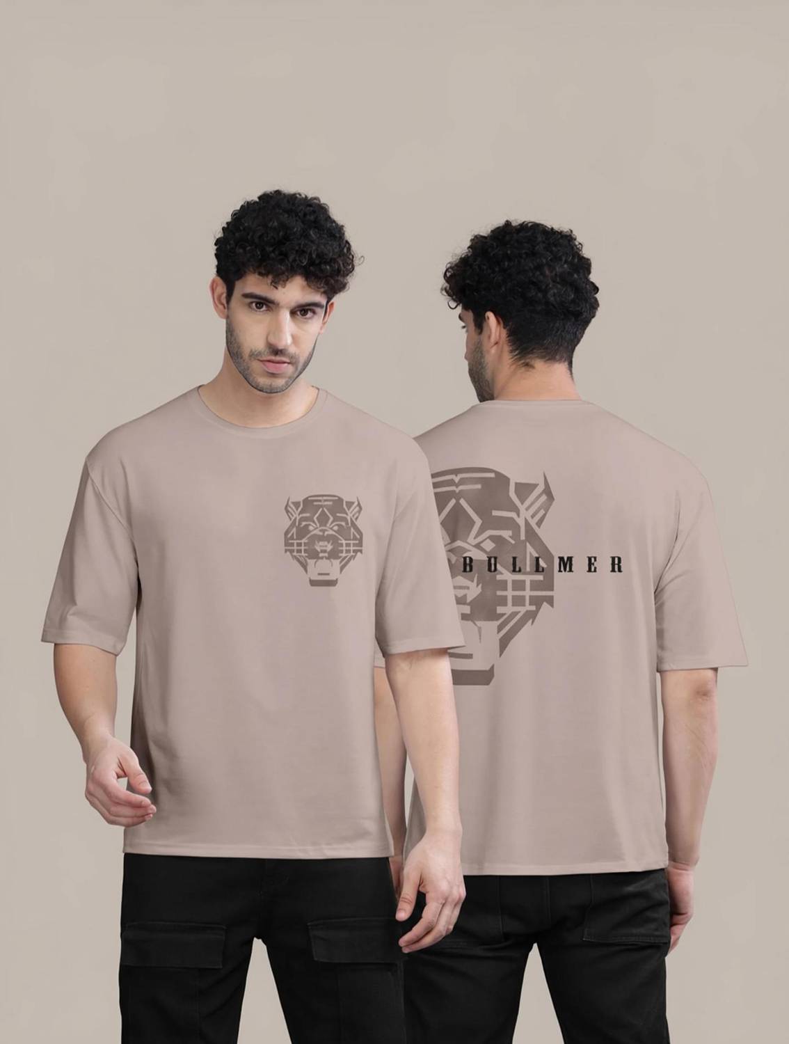 Bullmer Printed, Typography Men Round Neck Purple T-Shirt