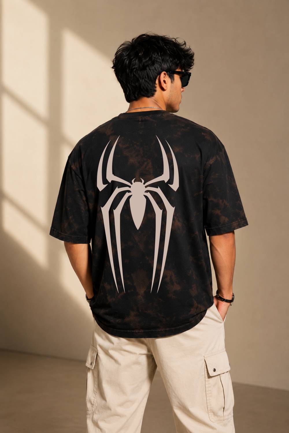 Klyra Club Tie & Dye Men Black T-Shirt