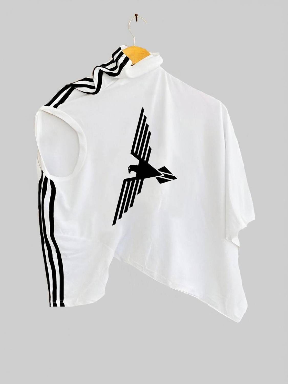 AHMED CREATION Printed Men Round Neck White T-Shirt