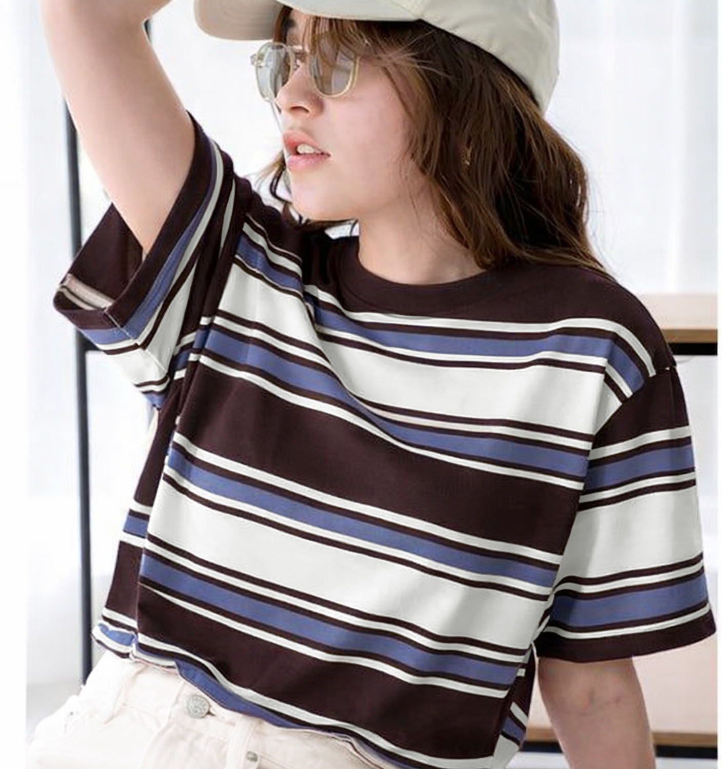 Image of THE DRY STATE Printed Women Round Neck Multicolor T-Shirt