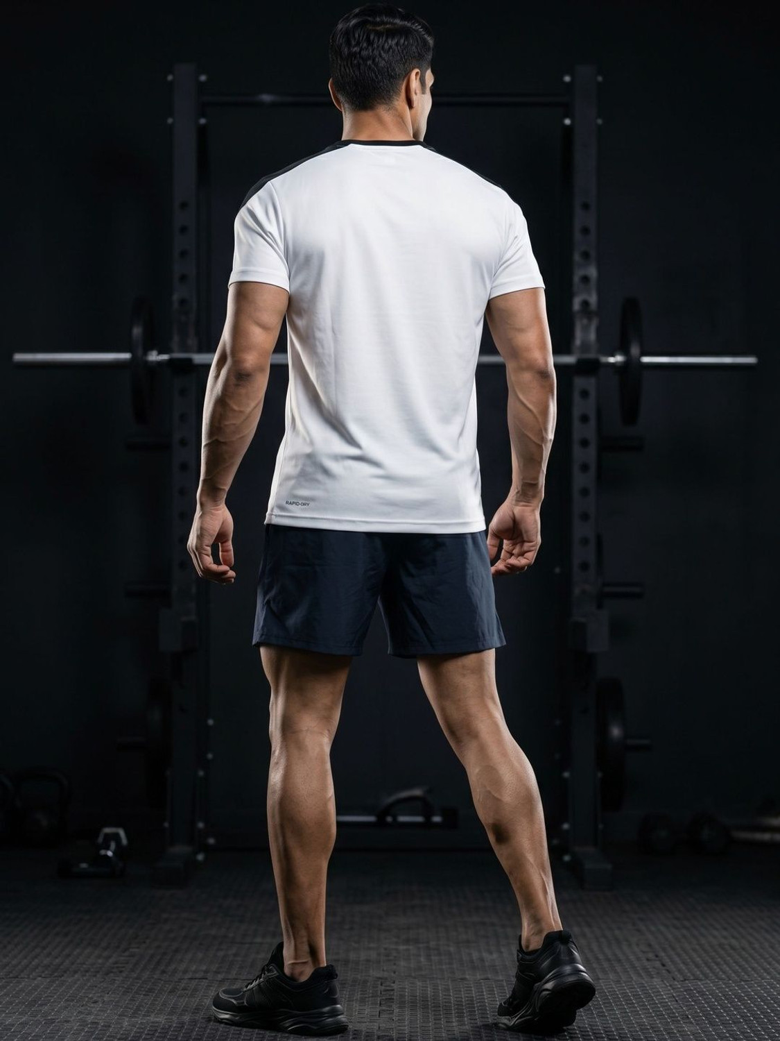 Image of HRX by Hrithik Roshan Printed Men Round Neck White, Black T-Shirt