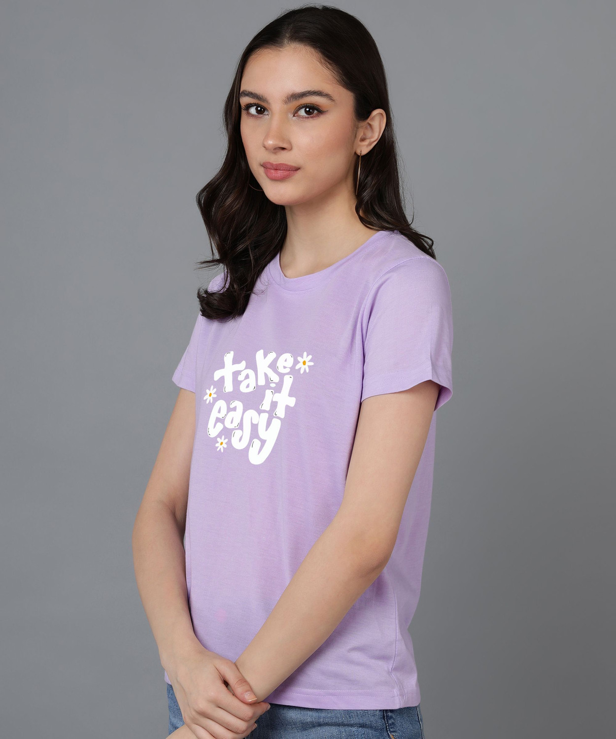 Image of Adyavastram Graphic Print Women Round Neck Multicolor T-Shirt