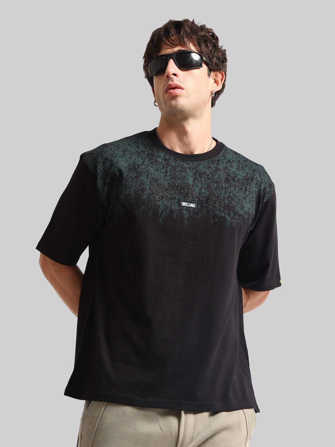 MANIAC Black Men's Printed Round Neck T-Shirt - Image 2