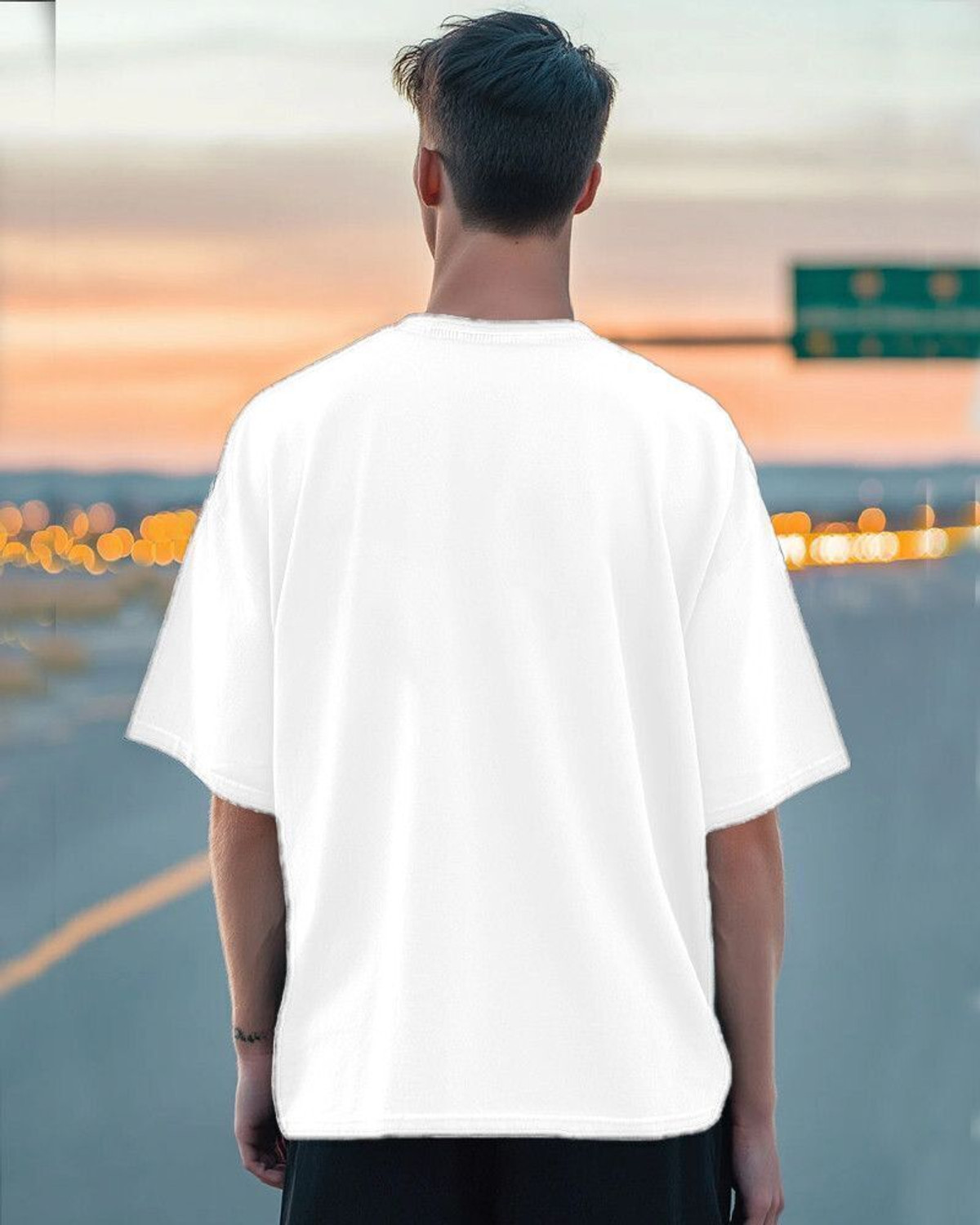 Image of FastColors Printed Men Round Neck White T-Shirt