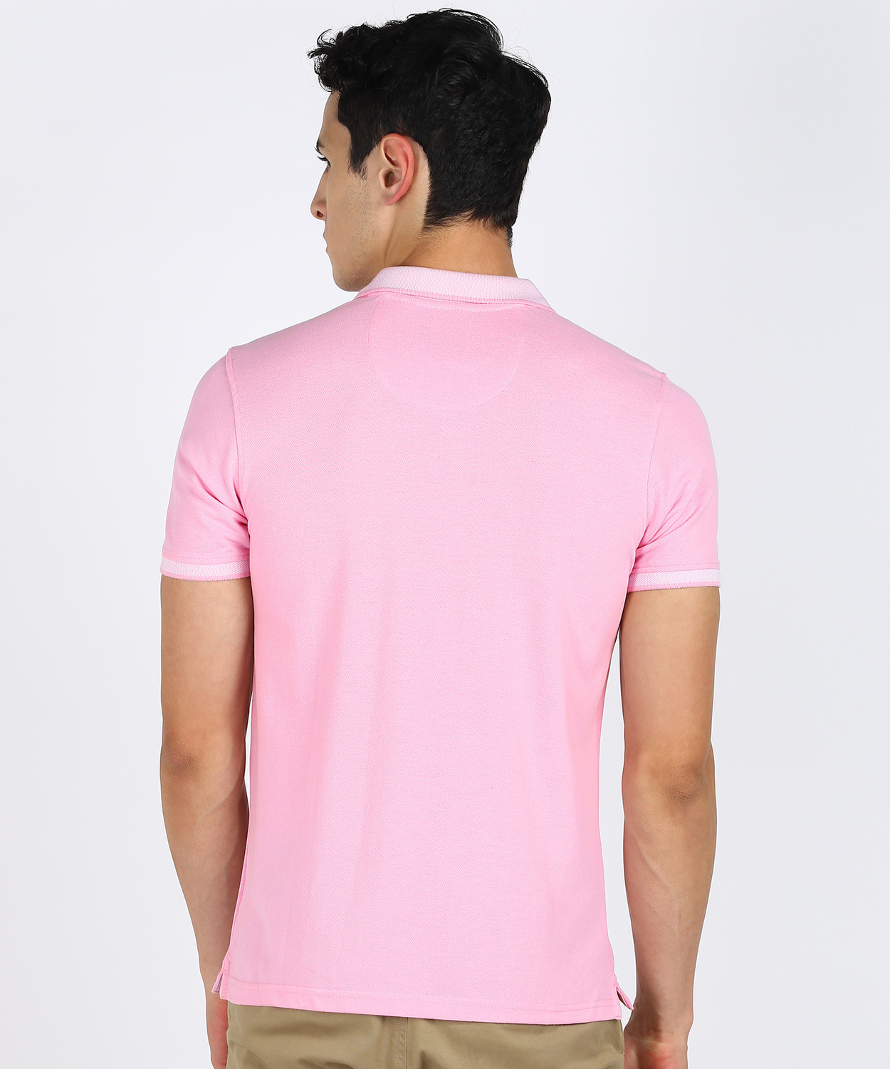 Image of PARK AVENUE Solid Men Polo Neck Red T-Shirt